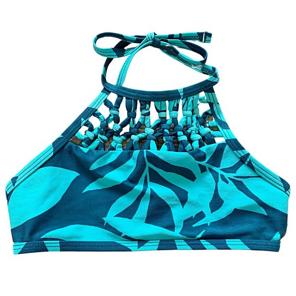 Old Navy Tropical Printed Macramé Halter Bikini - Picture 2 of 10